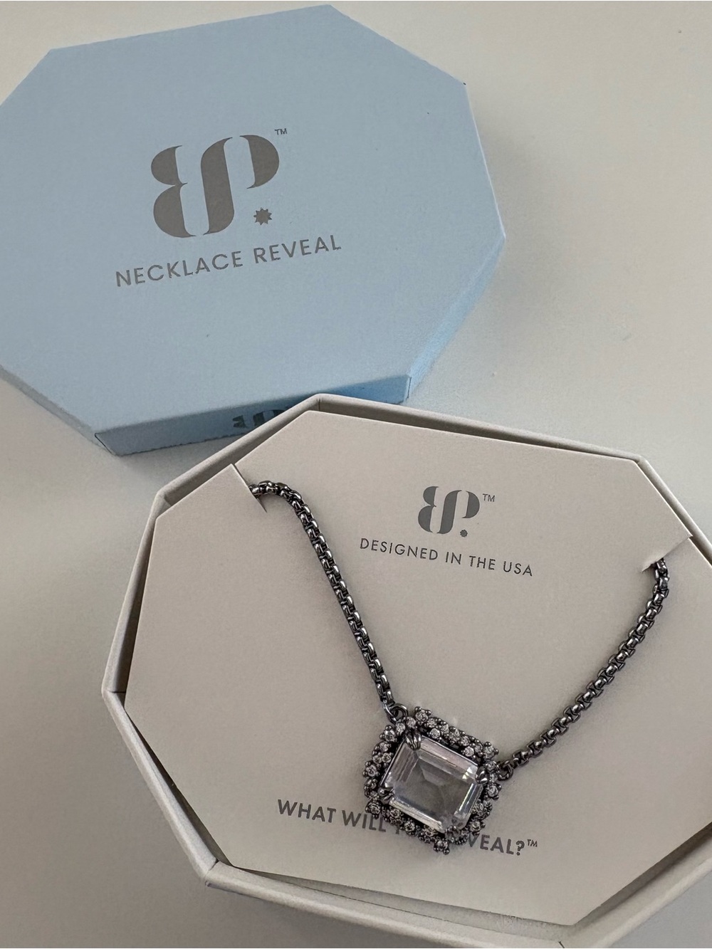 Bomb Party Shower Me With Jewels Necklace NK33575 Diamond CZ Hematite Plating